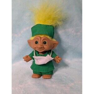 Vintage Ace Novelty Troll Doll – Surgeon / Doctor Scrubs – With Mask – 1990s